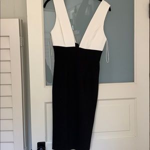 White and black Alice and Olivia dress